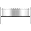 vidaXL Valla de P&uacute;as BAARLO 200 x 110 cm Negro