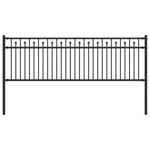 vidaXL Valla de P&uacute;as BAARLO 200 x 110 cm Negro