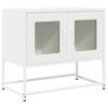 vidaXL Mueble para TV acero laminado en fr&iacute;o blanco 68x39x60,5 cm