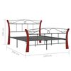 vidaXL Estructura de cama sin colchón metal negro 120x200 cm