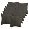 vidaXL Funda de almohada 12 uds. ALMELO Gris antracita 45 x 45 cm pana