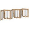 vidaXL Puerta para perros plegable con soportes 6 uds. Roble artisan