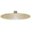 vidaXL Cabezal de ducha redondo efecto lluvia acero inox dorado 20 cm