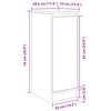 vidaXL Zapatero roble ahumado 29,5x34x76 cm Madera de ingenier&iacute;a