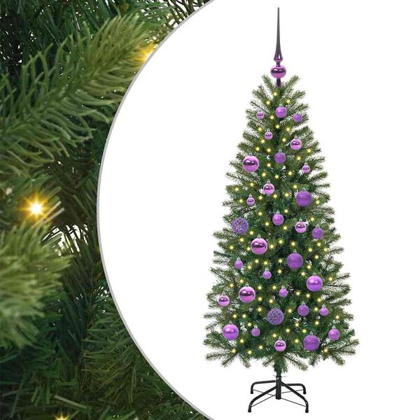 vidaXL Árbol de Navidad artificial con 150 LED Verde 120 cm PE y PVC