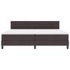 vidaXL Cama tipo Box Spring con LED Marr&oacute;n Oscuro 200 x 200 cm tela