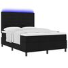 vidaXL Cama tipo Box Spring con colch&oacute;n Negro 160 x 200 cm tela