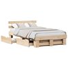 vidaXL Estructura de cama Marrón 120 x 190 cm Madera de pino macizo