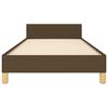 vidaXL Estructura de cama sin colch&oacute;n tela marr&oacute;n oscuro 90x190 cm