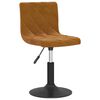 vidaXL Sillas de comedor giratorias 2 unidades terciopelo marr&oacute;n