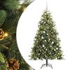 vidaXL &Aacute;rbol de Navidad artificial con ramas plegables y conos 180 cm