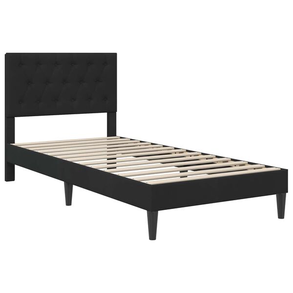 vidaXL Estructura de cama con colch&oacute;n Negro 80 x 200 cm Terciopelo