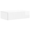 vidaXL Mesa Lateral Montada en la Pared Brillante 59 x 34,5 x 17 cm