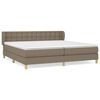vidaXL Cama box spring con colch&oacute;n tela gris taupe 200x200 cm