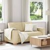 vidaXL Sof&aacute; de 2 plazas de tela color crema, 160x78x84 cm