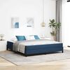 vidaXL Cama tipo Box Spring con colch&oacute;n Azul 180 x 200 cm tela