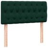vidaXL Cama box spring con colch&oacute;n terciopelo verde oscuro 90x220 cm
