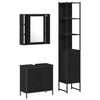 vidaXL Unidades de Tocador de Ba&ntilde;o 3 uds. Negro 33 x 33 x 185,5 cm