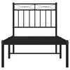 vidaXL Estructura cama sin colchón con cabecero metal negro 75x190 cm