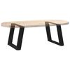 vidaXL Patas para mesa de centro en forma de U (2 unidades), color negro, 50 x (42-43) cm, acero