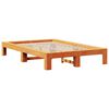 vidaXL Estructura de cama sin colch&oacute;n madera maciza marr&oacute;n 120x190 cm