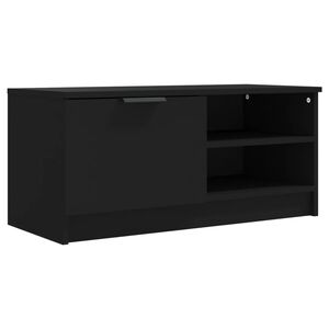 vidaXL Mueble para TV madera contrachapada negro 80x35x36,5 cm