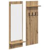 vidaXL Perchero de pared Montada en la pared Roble artisan