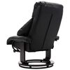 vidaXL Sill&oacute;n reclinable para TV con reposapi&eacute;s cuero sint&eacute;tico negro
