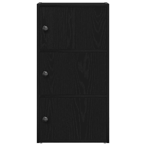 vidaXL Librer&iacute;a de madera contrachapada roble negro 40x24x77 cm