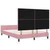 vidaXL Cama tipo Box Spring con cabecera Rosa 160 x 200 cm Terciopelo