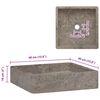vidaXL Lavabo gris mármol 40x40x10 cm