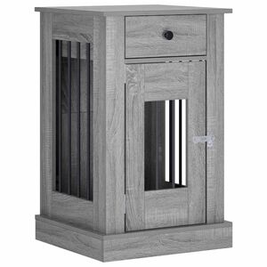 vidaXL Mueble para jaula de perro Sonoma gris 50 x 47,5 x 80 cm