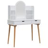 vidaXL Conjunto de Mesa de Tocador FAUSKE 4 uds. Blanco