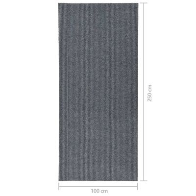 vidaXL Alfombra de pasillo atrapa suciedad 100x250 cm gris
