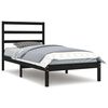 vidaXL Estructura de cama madera maciza de pino negra 100x200 cm