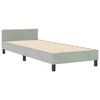 vidaXL Cama tipo Box Spring Gris claro 80 x 200 cm Terciopelo