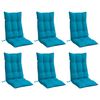 vidaXL Cojines de silla con respaldo alto 6 uds tela Oxford azul claro