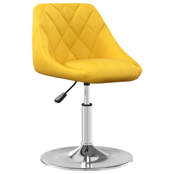 vidaXL Sillas de comedor giratorias 6 uds terciopelo amarillo mostaza