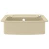 vidaXL Fregadero de cocina de granito con un seno beige
