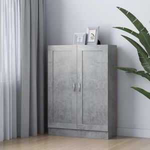 vidaXL Armario de libros contrachapada gris hormig&oacute;n 82,5x30,5x11 cm
