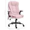vidaXL Sill&oacute;n de oficina de masaje terciopelo rosa