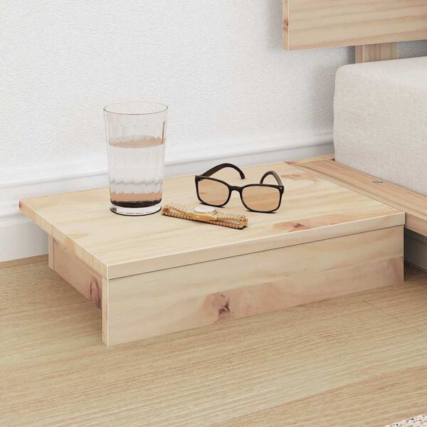 vidaXL Estructura de cama Marrón 75 x 190 cm Madera