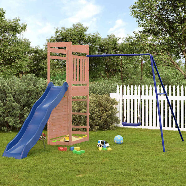 vidaXL Parque infantil de exterior madera maciza Douglas