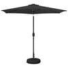 vidaXL Parasol de jard&iacute;n con luces LED y base 2,7 x 2,7 m Poli&eacute;ster