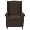 vidaXL Sill&oacute;n de masaje reclinable de tela marr&oacute;n oscuro