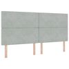 vidaXL Cama tipo Box Spring Gris Claro 200 x 200 cm Terciopelo