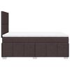 vidaXL Cama box spring con colch&oacute;n tela marr&oacute;n oscuro 120x190 cm