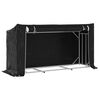 vidaXL Le&ntilde;ero cubierta lluvia 200,5x60,5x110,5 cm acero galvanizado