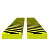 vidaXL Protectores de esquina 2 uds PU amarillo y negro 6x2x101,5 cm