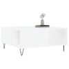 vidaXL Mesa de centro madera contrachapada blanco 80x80x36,5 cm